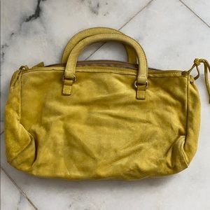 Prada yellow suede bag